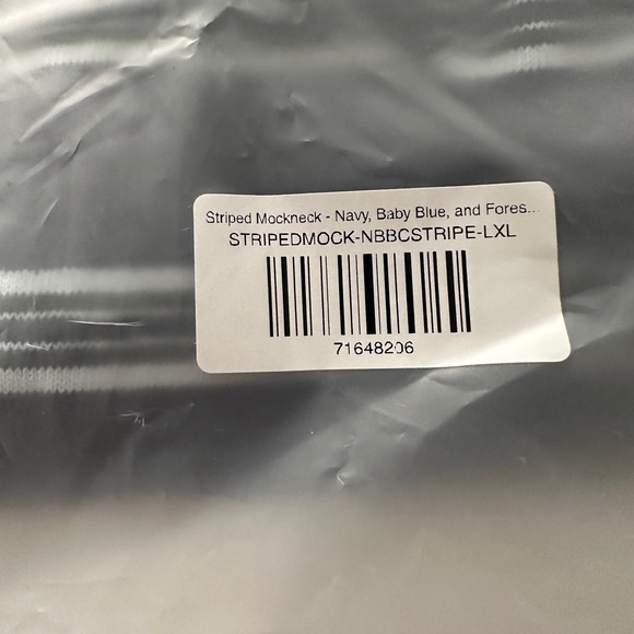 NWT Parke Striped Mockneck in Snowflake Stripe Size L/XL - Picture 3 of 5